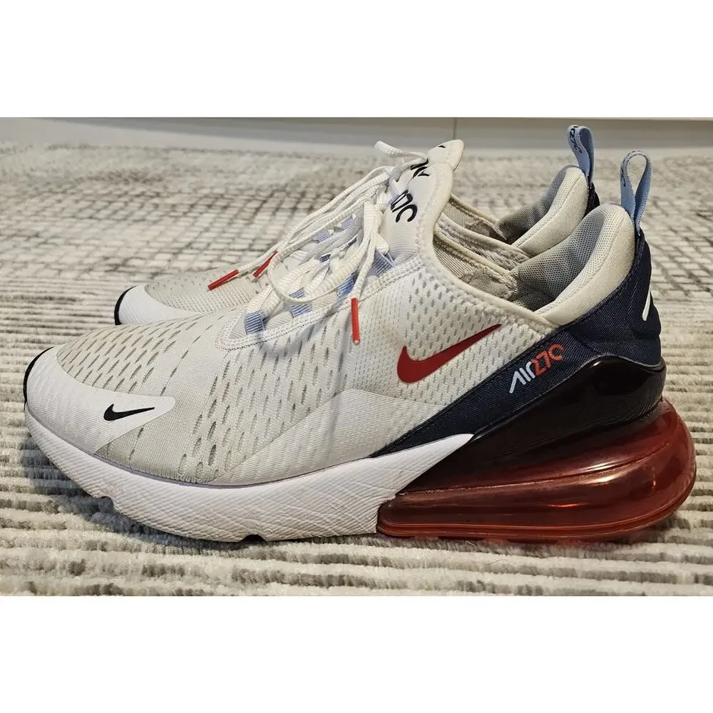Nike Air Max 270 USA White Navy Chile Red Men's Size 11.5 DJ5172-100
